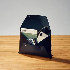 Leather multi purpose envelope clutch